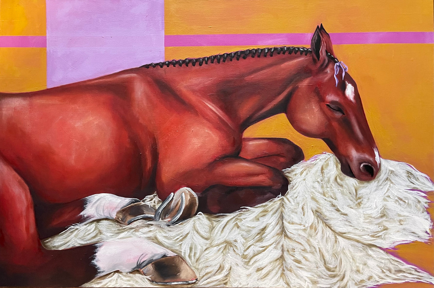 "Rest of a Mare" Oil on Canvas