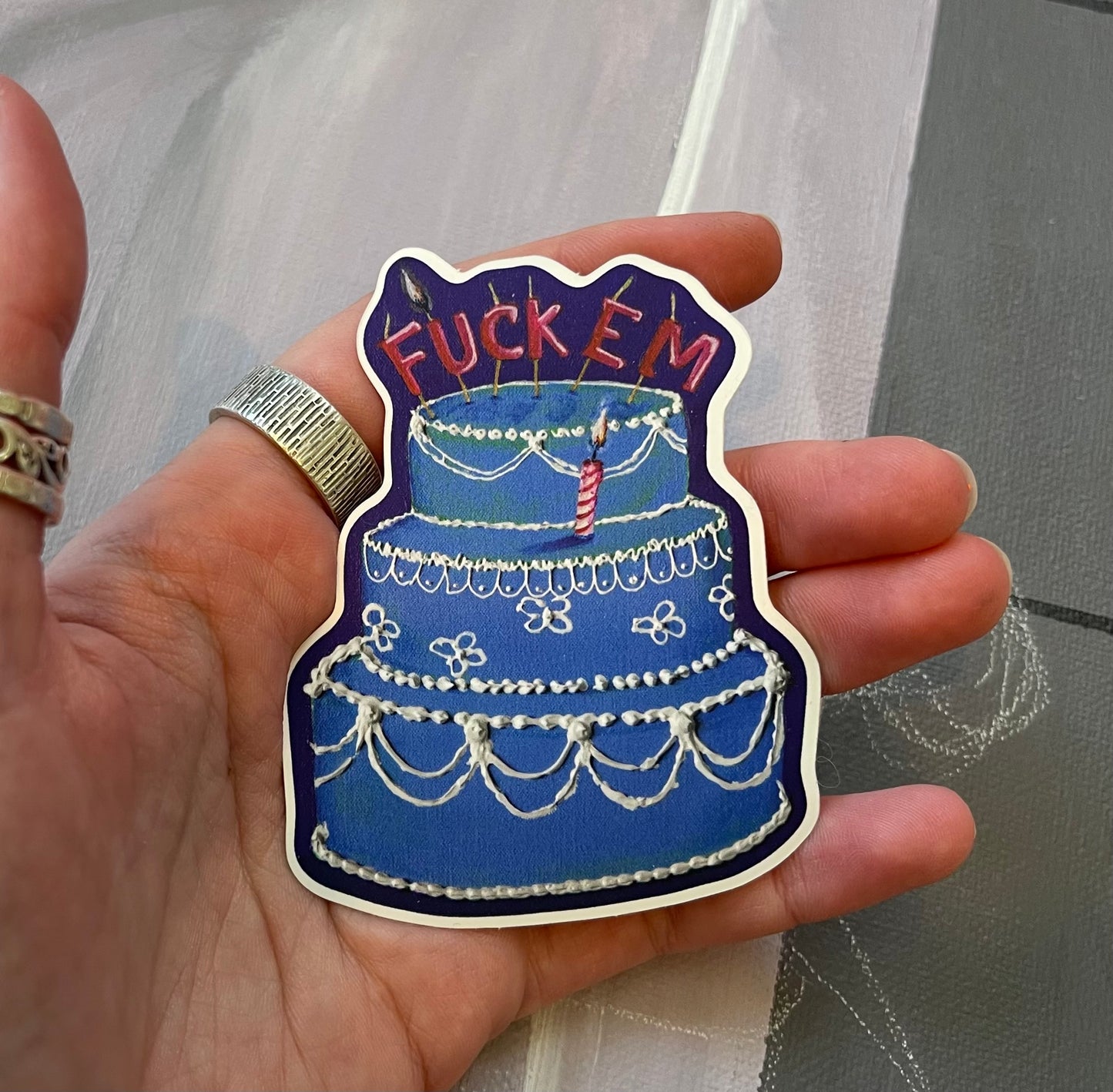 Single sticker - fuck em