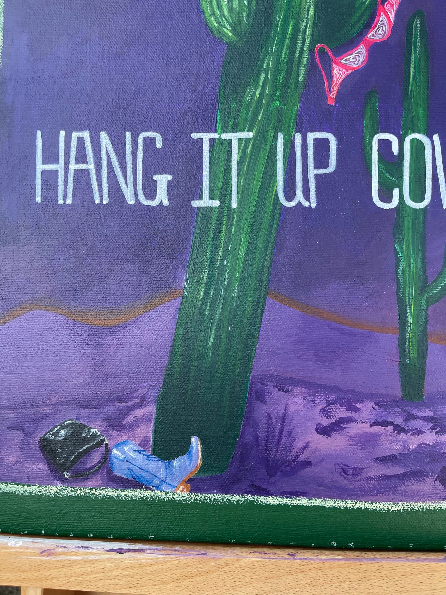 "Hang it up Cowgirl" Original Painting